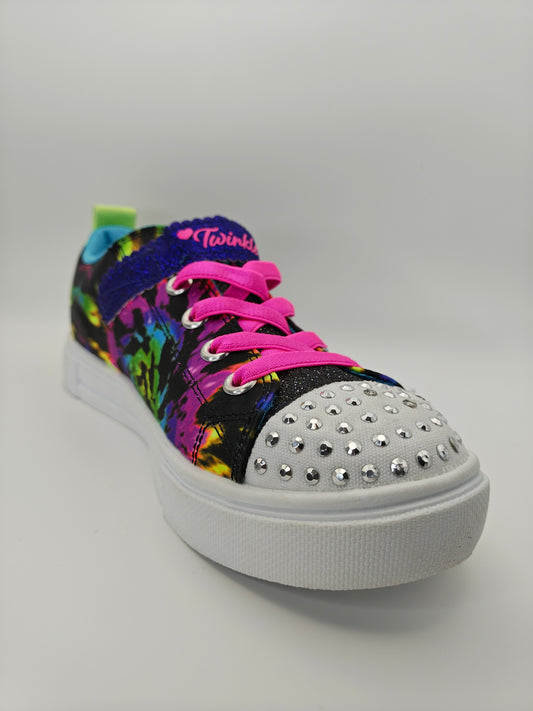 SKECHERS TWINKLE SPARKS BLACK WITH LIGHT
