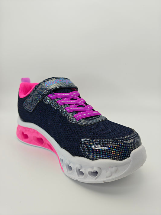 SKECHERS FLUTTER HEARTS LIGHT NAVY WITH LIGHT